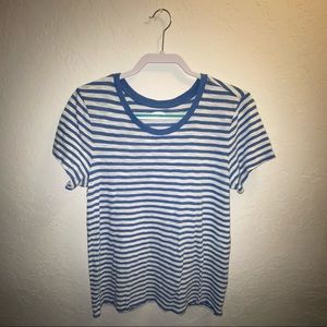 Old Navy Blue and White Striped Shirt